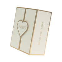 Emballage de boîte cadeau de bijoux en carton rigide à double ouverture avec logo personnalisé