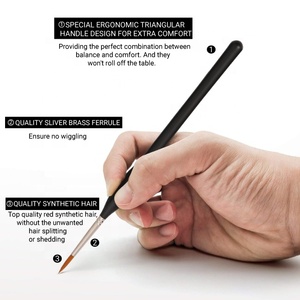 10 pièces détail populaire artiste pinceaux ensemble <span class=keywords><strong>aquarelle</strong></span> acrylique huile visage <span class=keywords><strong>peinture</strong></span> pinceau <span class=keywords><strong>peinture</strong></span> fournitures - Product Image 3