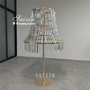 سايكسين تخصيص فريدة من نوعها حبات الكريستال الكبيرة حامل ذهبي لتزيين طاولة الزفاف - Product Image 6