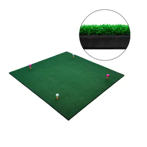 Base en caoutchouc lourd de haute qualité gazon en nylon 2D frapper balançoire pratique tapis de golf practise