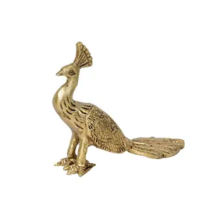 Dekoratif altın tavuskuşu heykeli reçine ev dekorasyon avrupa yapay hayvan figürleri reçine heykeller
