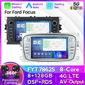 MEKEDE Android Autoradio Per Ford Focus 2 Mondeo S C Max Kuga Fiesta Fusion Stereo Lettore Multimediale di Navigazione GPS doppio Din