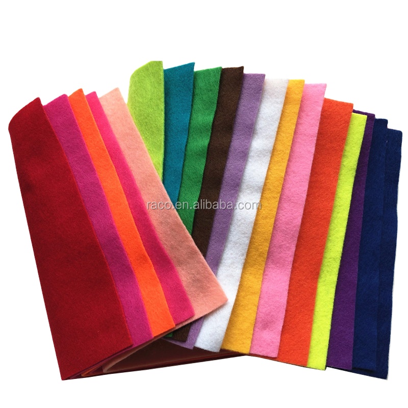 1 мм 1,5 мм 2 мм 3 мм 4 мм 5 мм красочный экологически чистый полиэфирный Войлок «сделай сам»