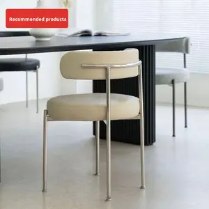 <span class=keywords><strong>Chaise</strong></span> de salle à manger à dossier haut de style <span class=keywords><strong>scandinave</strong></span>, luxe léger, <span class=keywords><strong>tissu</strong></span> moderne, style décontracté pour la maison, les salons, les cafés, les restaurants - Product Image 3