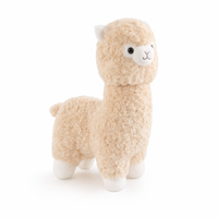 Peluche en alpaga ultra douce personnalisée en gros, jouet en peluche premium à poils bouclés, animal en peluche lama pour cadeau d'enfant et décoration intérieure