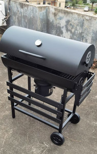 <span class=keywords><strong>Parrilla</strong></span> de barril de carbón para patio trasero, parrillas de barbacoa de carbón para exteriores, ahumador de barbacoa con asador para pollo <span class=keywords><strong>asado</strong></span> - Product Image 4