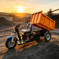 Mini-dumper électrique à charge lourde de 2000 kg avec essieu arrière à insertion directe intégrée, moteur DC 4000 W, transporteur minier pour tunnel minier