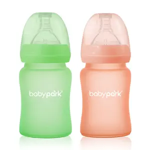 Vaso de vidrio de enfermería lactancia <span class=keywords><strong>materna</strong></span> botella temperatura 260ml de silicona botella de <span class=keywords><strong>leche</strong></span> - Product Image 6