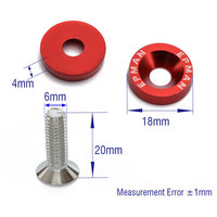 EPMAN Kit di 8 Bulloni per Parafango e Targa, Universali per Auto JDM EP-DP01S