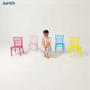 Junqi fabrika toptan çocuk modern PP plastik tiffany chiavari çocuk yemek sandalyesi okul ve düğün