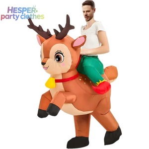 HESPER New Inflatable Blow Adult Unisex <b>Costumes</b> Christmas Cartoon Holiday Party Cosplay Snowman Gingerbread Santa Claus Mascot - Product Image 1