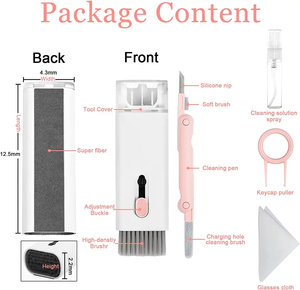 Đa chức năng cho AirPods làm sạch Kit mềm bàn chải sạch bút và Earbud Trường hợp với các công cụ bằng nhựa - Product Image 2