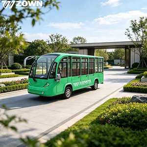 Nuevo Diseño de Autobús Turístico Eléctrico para 17 Pasajeros, Vehículo Grande Elegante de Color Verde, Transporte Especial Clásico para Hoteles y Resorts - Product Image 1