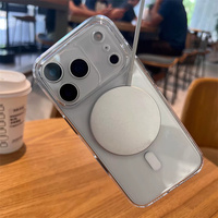 Funda Magnética Personalizada de Alta Calidad para iPhone 18 17 16 Pro Max, 2mm, Anti-rayones, Anti-amarillamiento, Transparente, Resistente a Impactos