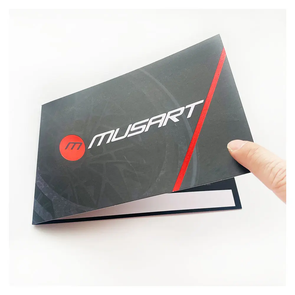Custom Design Flyers cards Full Color Printing Folded Cards With UV Spot