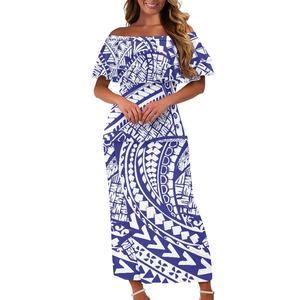 Conjunto Puletasi en Oferta, Estilo <span class=keywords><strong>Tribal</strong></span> Polinesio Samoano con Tatuajes, Vestido de Mujer para las Islas del Pacífico, Vestido de Playa para Vacaciones, Falda Femenina - Product Image 1