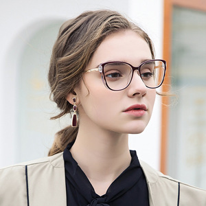 กรอบแว่นตา Cat Eye รุ่น 87018 วัสดุ TR90 แบบเต็มกรอบ ป้องกันแสงสีฟ้า สำหรับทุกเพศ แฟชั่นสำหรับใช้กับคอมพิวเตอร์ - Product Image 2