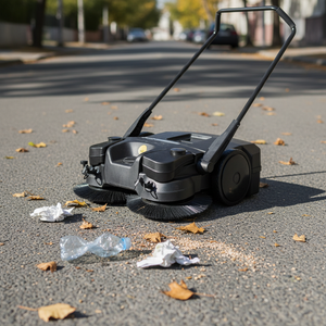 Nettoyeur de sols électrique et manuel autotracté pour 4 heures de nettoyage, avec <span class=keywords><strong>balai</strong></span> de voirie en plastique et <span class=keywords><strong>balai</strong></span> <span class=keywords><strong>rotatif</strong></span> - Product Image 1