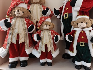 Luxury 50cm Animal <strong>Christmas</strong> Santa Bear Fabric Handicraft Eco Friendly Decorations Displaying <strong>Gifts</strong> Factory <strong>Wholesale</strong> Customized - Product Image 3