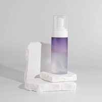 Dégradé de couleur emballage de nettoyage en plastique cosmétique 150ml pompe de distributeur de mousse plastique bouteille d'emballage de pompe de savon liquide moussant