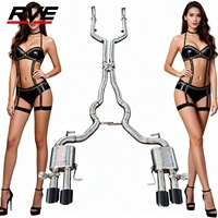 Échappement Catback pour BMW M5 F10 M6 F06 F12 F13 S63 4.4T V8, silencieux Axleback, commande à distance, acier inoxydable 1,5 mm, poli miroir