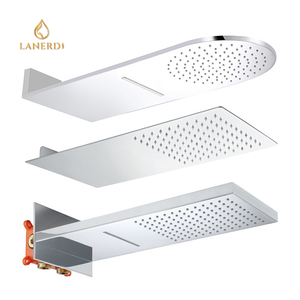 Big 16-Inch Stainless Steel Modern Design Watermark Ceiling-Mounted <strong>Water</strong> <strong>Saving</strong> Rainfall Bathroom <strong>Shower</strong> <strong>Head</strong> for Apartment - Product Image 1