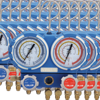 Jeu de manomètres pour réfrigérant VALUE VMG-2-R410A-03, outil de mesure de pression double classe 1.6 pour service CVC