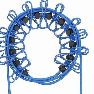 Wholesale 1pc Flexible Portable Clothesline 12 <b>Clips</b> Outdoor No Punching Required Travel Camp Retractable Clothes Rope Drying - Product Image 3