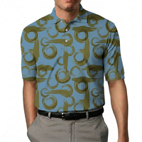 T-shirts pour hommes, polos de golf, impression par sublimation sur mesure, broderie, 88% polyester, 12% élasthanne, coupe classique