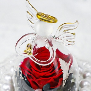 Rosa Eterna en Caja de Cristal con Ángel, Regalo de San Valentín, Flor Preservada en Caja de Regalo, Venta al por Mayor - Product Image 4