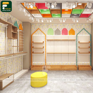 Exhibidor de Ropa Moderno para Comercio Minorista, Mostrador de Ropa, Vitrina de Ropa, Mueble de Vidrio - Product Image 4