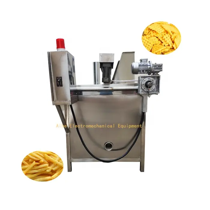 Stainless steel nut fryer oil machine grains crisps groundnut fryer nuts batch frying machine
