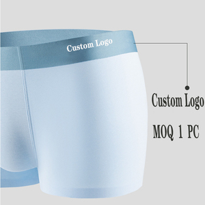 Boxer antibatterico personalizzato da <span class=keywords><strong>uomo</strong></span> in cotone traspirante senza cuciture Shorts sostenibili da metà altezza con Logo in vita per adulti - Product Image 4