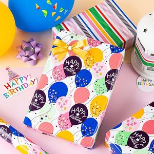 Birthday Wrapping <b>Paper</b> Baby Shower Wrapping <b>Paper</b> Cute daily balloon <b>pattern</b> gift copperplate <b>paper</b> wrapping <b>paper</b> - Product Image 2