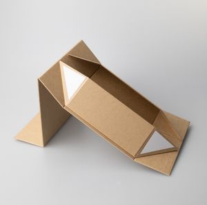 Commercio <span class=keywords><strong>all</strong></span>'ingrosso In-Stock personalizzato universale Kraft cartone ondulato LOGO stampato pieghevole cartella di commercio <span class=keywords><strong>estero</strong></span> imballaggio - Product Image 2