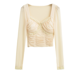<span class=keywords><strong>Camiseta</strong></span> Sexy <span class=keywords><strong>de</strong></span> <span class=keywords><strong>Encaje</strong></span> sin <span class=keywords><strong>Tirantes</strong></span> para Mujer - Product Image 3