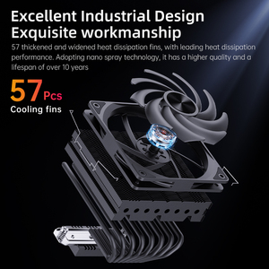 SNOWMAN 8 Tubos de calor Enfriador de <span class=keywords><strong>CPU</strong></span> Ventilador PWM Disipador de calor de perfil bajo Iluminación dinámica Radiador de computadora de excelente capacidad térmica - Product Image 5