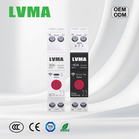 Interruptor de Circuito DIN de 1P 63A, Mini Interruptor Inteligente WiFi para el Hogar, Equipo Electrónico de Cobre y Plástico Industrial, Control por Aplicación, LVMA TUYA