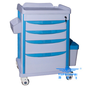 Yu Pengfei ABS Medicine Delivery Cart 750x475x930mm <b>6</b> <b>Drawers</b> With Guardrail Hospital Trolley - Product Image 2