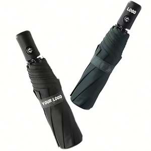 Parapluie promotionnel pliant en 3 sections 10K entièrement automatique de haute qualité avec impression de logo personnalisé, cadeaux d'affaires et de voyage, nouveau design - Product Image 6