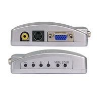 Usine en gros VGA vers AV convertisseur adaptateur Audio et vidéo moniteur VGA vers RCA commutateur adaptateur boîte pour PC portable