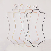 Cintre de maillot de bain en forme de corps personnalisé avec logo en or rose argenté très vendu cintre de présentation de robe de maillots de bain bikini