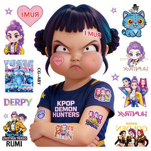 Nuevas pegatinas <span class=keywords><strong>de</strong></span> tatuajes <span class=keywords><strong>de</strong></span> Kpop Demon Hunters para fiestas <span class=keywords><strong>de</strong></span> cumpleaños, pegatinas <span class=keywords><strong>de</strong></span> tatuajes <span class=keywords><strong>de</strong></span> dibujos animados a prueba <span class=keywords><strong>de</strong></span> agua para regalos divertidos <span class=keywords><strong>de</strong></span> fiesta. - Product Image 6