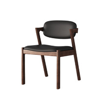 Chaise de repos moderne en bois massif de style nordique, pour la maison, avec un dossier simple et rembourré, idéale pour le café et les loisirs
