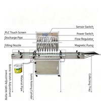 Machine de remplissage de liquides entièrement automatique à 10 têtes avec pompe magnétique pour détergents et boissons