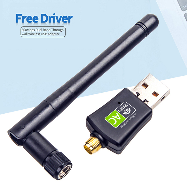 Drive Free 11AC 600Mbps Realtek RTL8811CU Dual Band Plug and Play WLAN Stick Wi-Fi USB Adapter for Windows