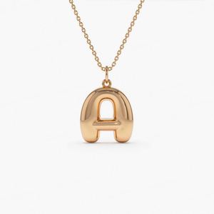 Lindo Collar con Colgante de Letras de la A a la Z, Chapado en Oro de 14k y 18k, de Acero Inoxidable Personalizado, Antideslustre, para Hombres y Mujeres - Product Image 5