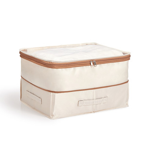 Double Layer Compressible <b>Storage</b> Box For Quilts <b>Clothes</b> Foldable Large Capacity Rectangle Organizer With Lid - Product Image 2