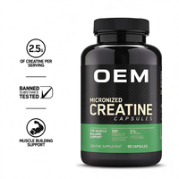 Capsules de créatine monohydrate micronisée OEM Nutrition, compléments alimentaires pour la construction musculaire