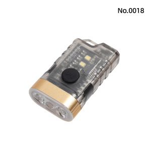 Baifeng Mini Keychain <b>Flashlight</b> <b>Led</b> Rechargeable Battery Outdoor Use Type C Charging Red Blue White Light - Product Image 4
